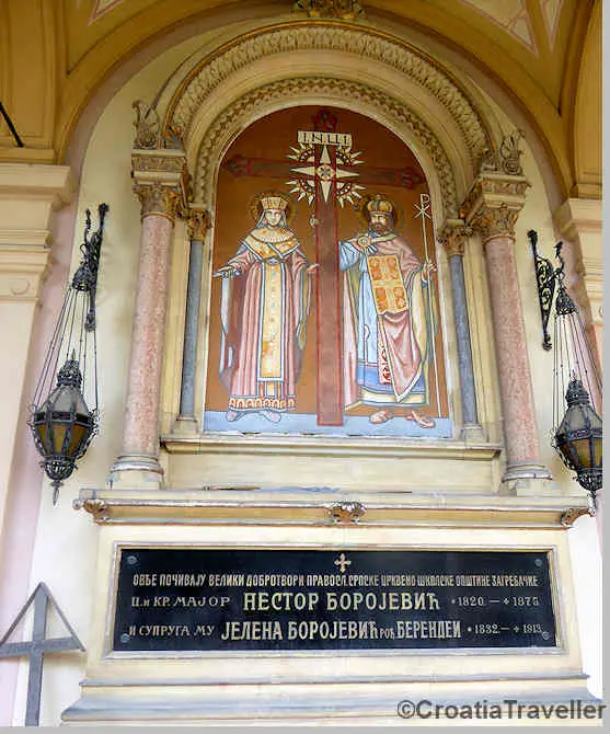 Orthodox tomb in Mirogoj cemetery, Zagreb