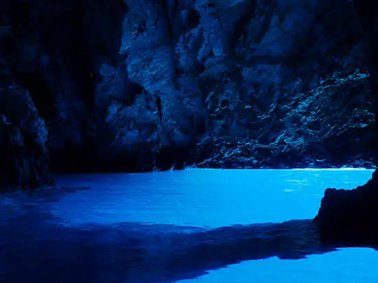 Inside the Blue Cave on Bisevo Island
