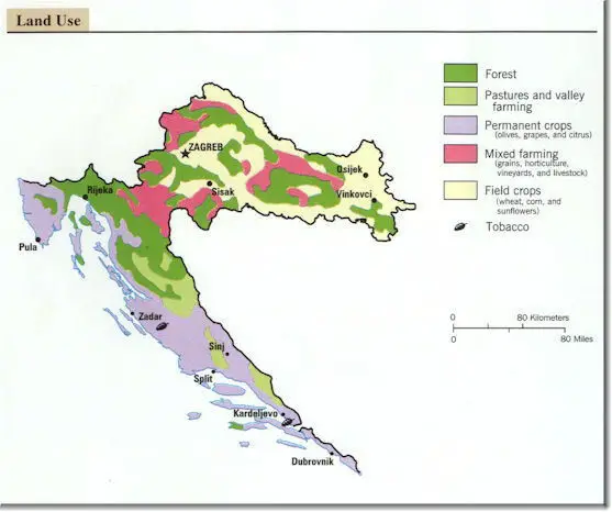 Land Use Map of Croatia