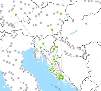 Map of Split bus routes