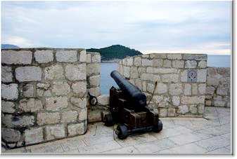 Cannon on Dubrovnik's walls