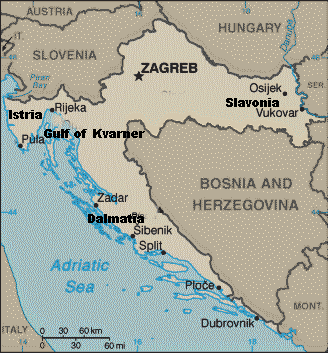 Map of Croatia