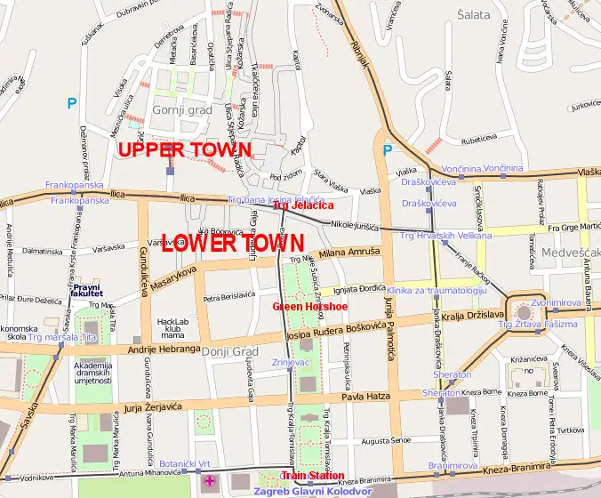 Zagreb Street Map