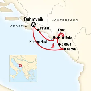 Sailing tour map