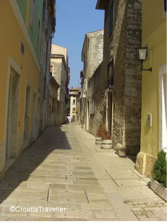 A typical street in Porec, Croatia
