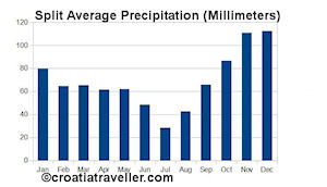 Split Precipitation chart