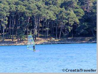 Windsurfing on Cikat Bay in Mali Losinj