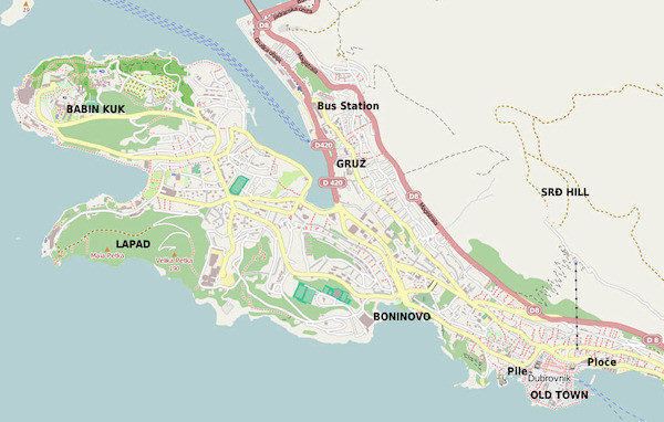 Dubrovnik Map