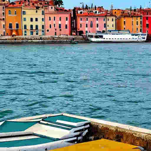 Boat outside Rovinj