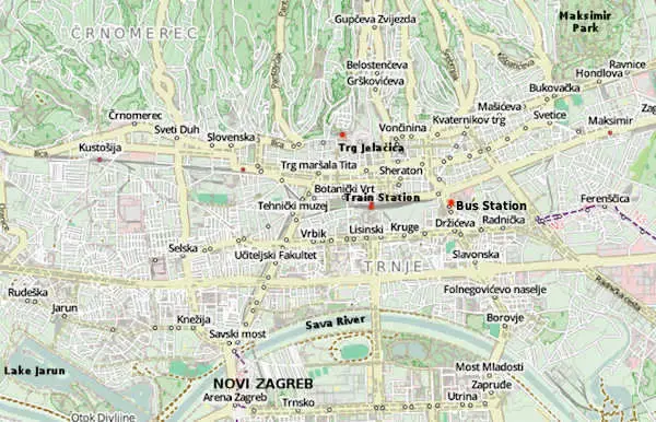 Zagreb Map