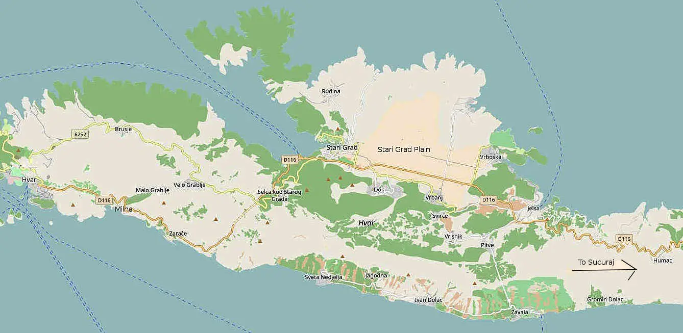 Hvar Map