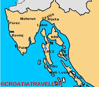 Istria-Kvarner map