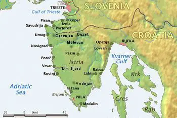 Map of Croatia with top sights