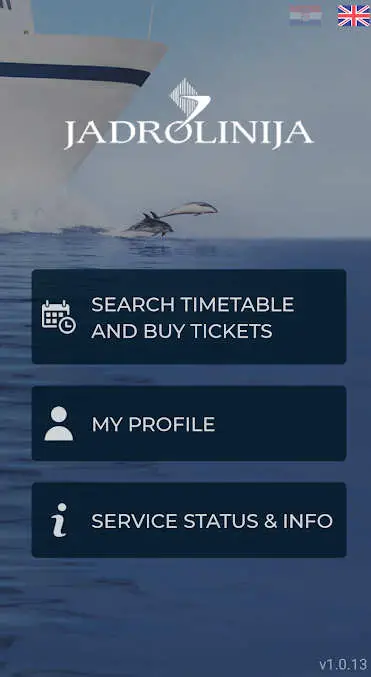 Screenshot of Jadrolinija app