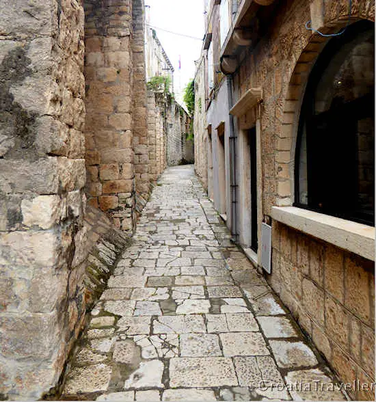 East street in Korcula town