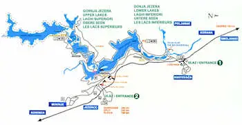 Map of Plitvice Lakes