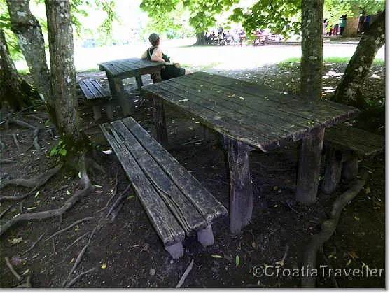 Picnic spot in Plitvice Lakes National Park