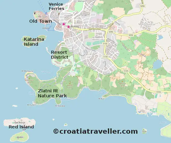 Map of Rovinj