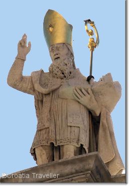 Statue of St Blaise on St Blaise church