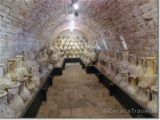 Amphorae in Vis Archaeological Museum