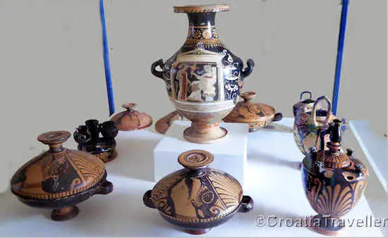 Greek pottery in the Vis Archaeological Museum