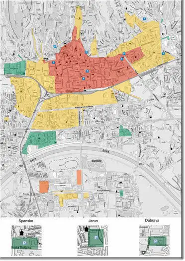 Zagreb Parking Zone Map