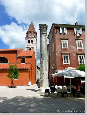 Roman column on Petar Zoranic Square