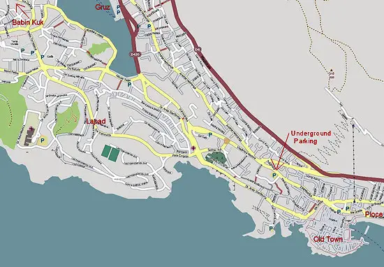 Dubrovnik Parking Map
